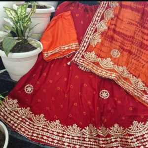 Handcrafted Orange Chaniya Choli