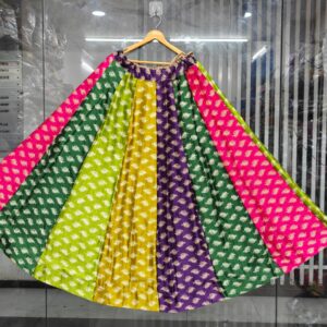 Silver Border Orange Chaniya Choli
