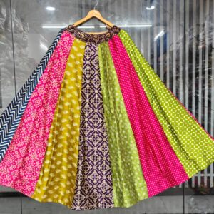 Orange Wedding Function Chaniya Choli