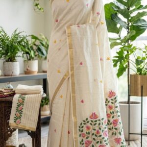 Women's Linen Saree