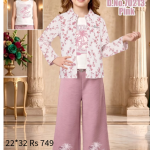 Girls Summer Floral Palazzo Set